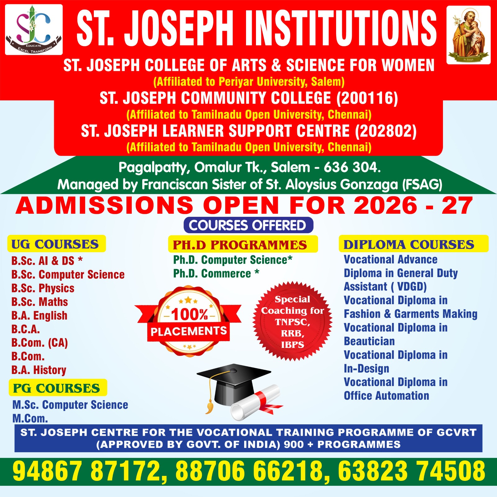 Admissions Open  for2026–27
